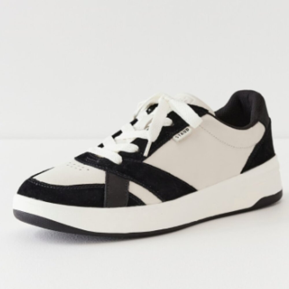 Staud x Keds The Court Sneakers in Black/Cream